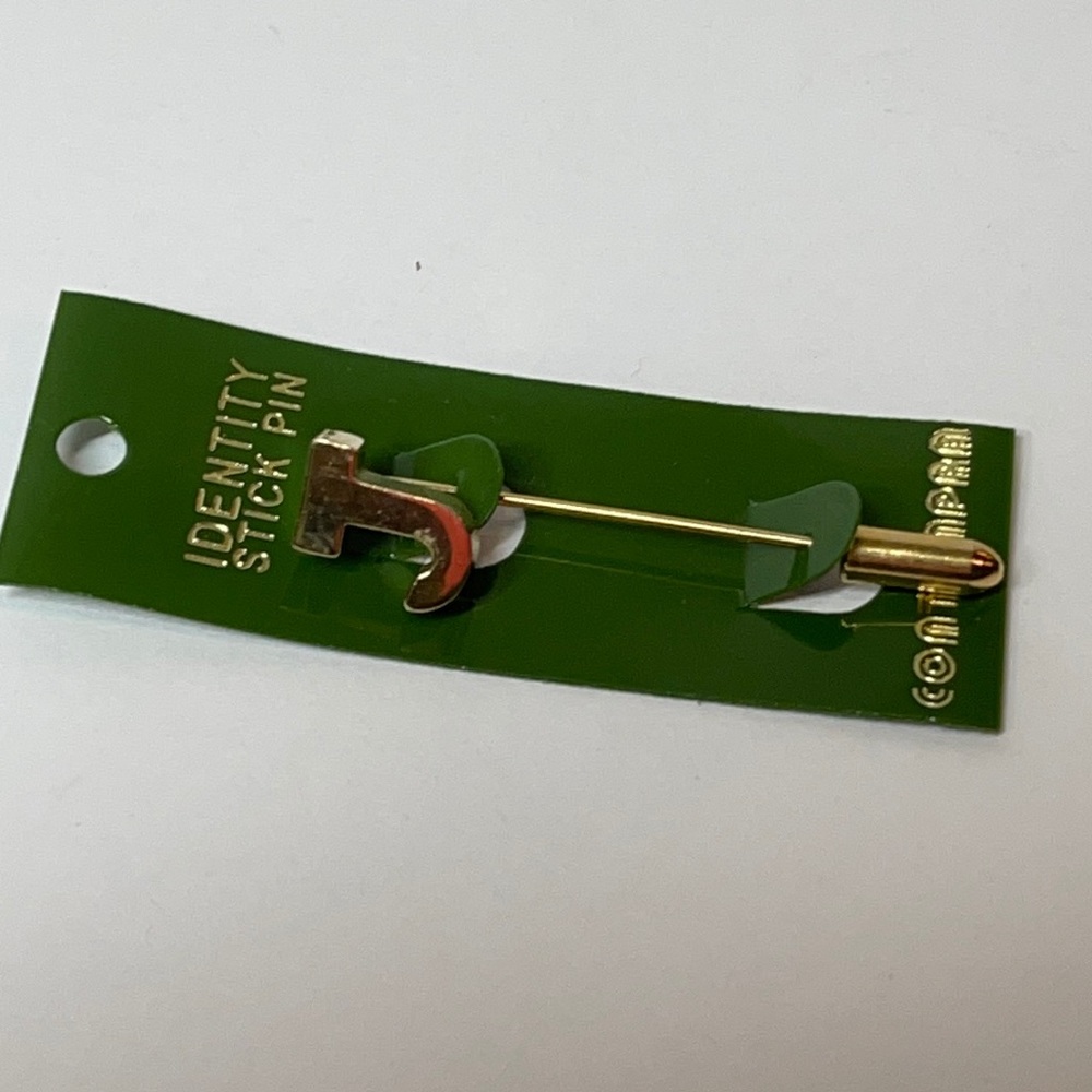 Vintage identity stick pin